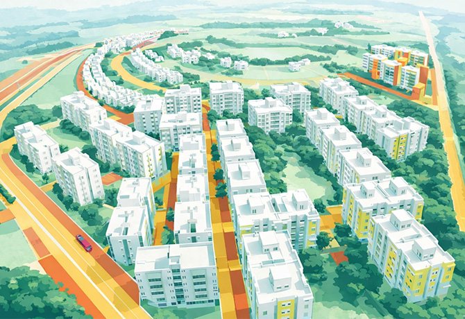 Master Plan for Amba Township, Simandhar City, Adalaj, Ahmedabad